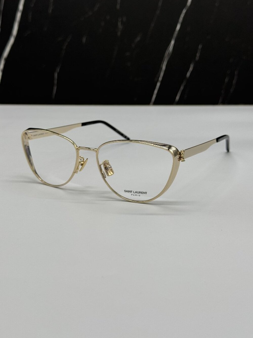 NEW SAINT LAURENT SLM92 004 EYEGLASSES WOMEN CAT EYE GOLD EYEWEAR SLM 92